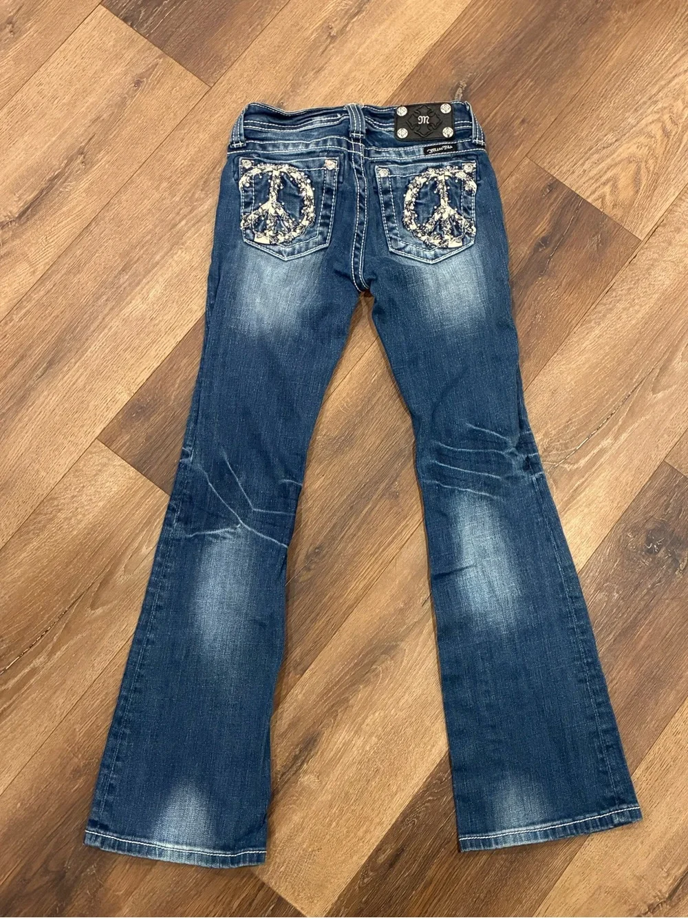 Miss Me Blue Jeans Bootcut Peace 10 Girl